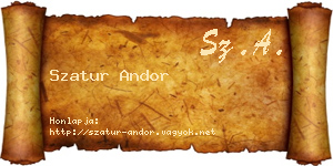 Szatur Andor névjegykártya